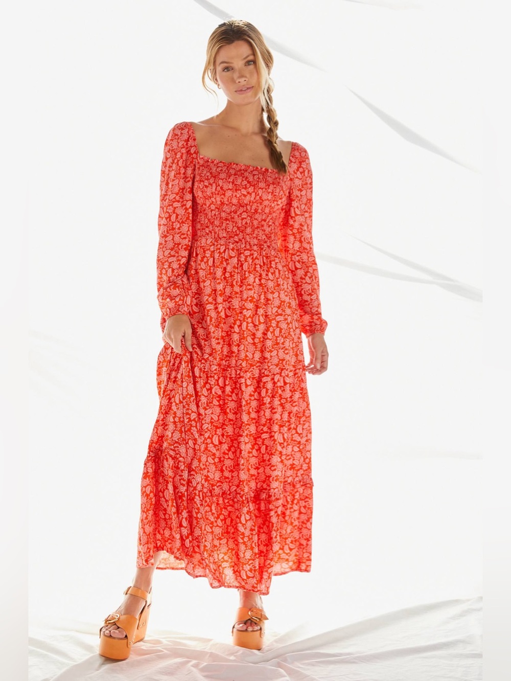 ANTHROPOLOGIE / DOLAN SMOCKED DRESS    ORIGINAL PRICE $186.00